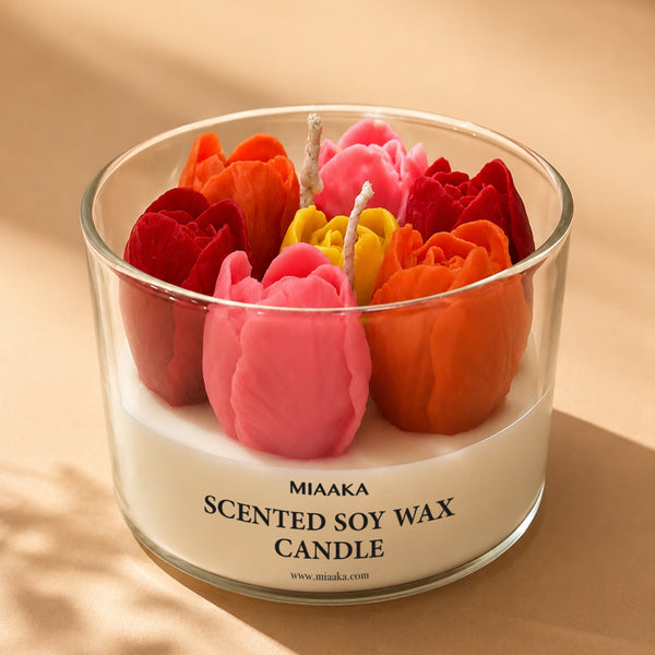 Blooming Tulips Candle