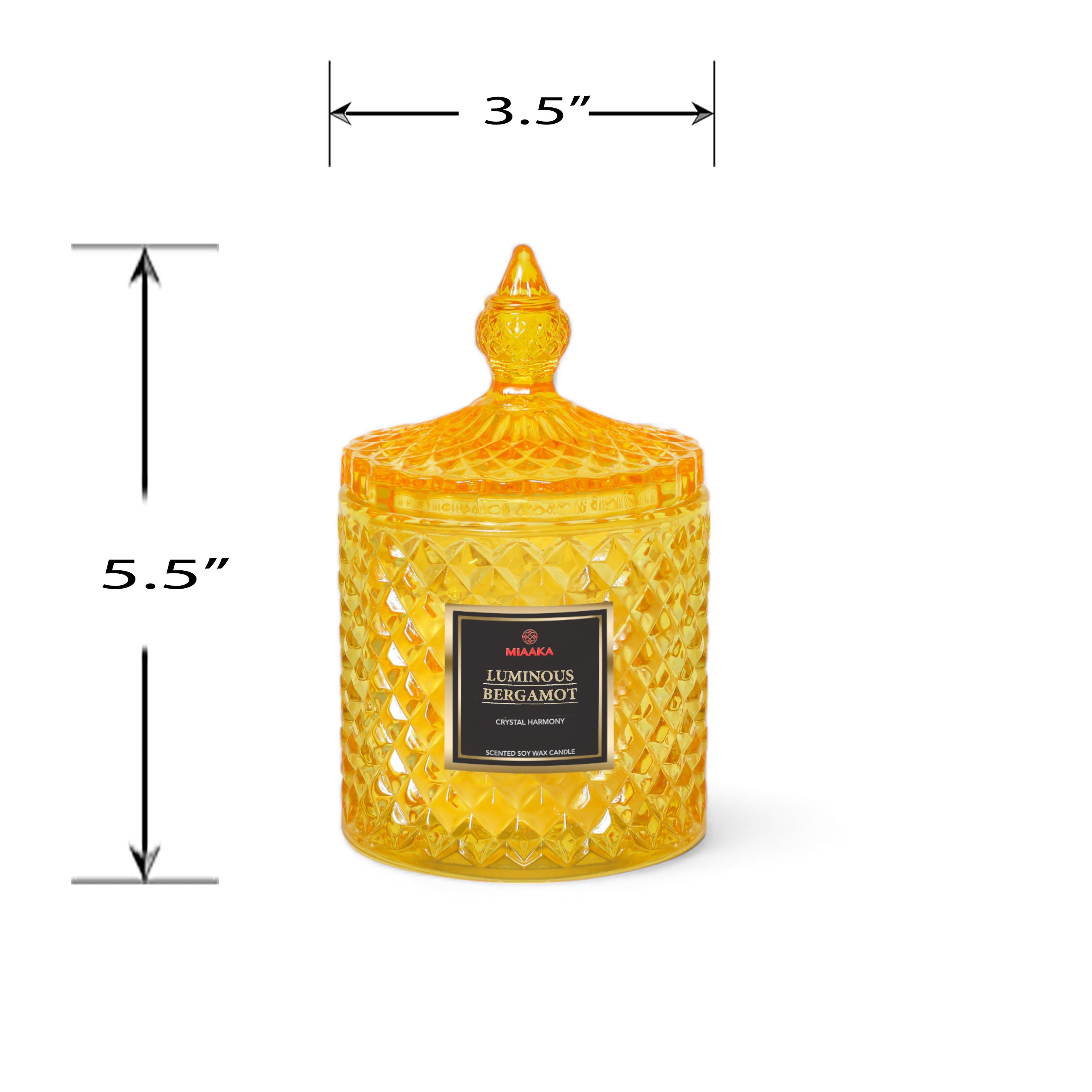 CUSTOMISED CRYSTAL HARMONY CANDLE - LUMINOUS BERGAMOT