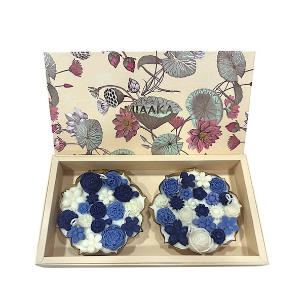 TIMELESS URLI GIFT BOX - SET OF 2 BLUE CANDLE