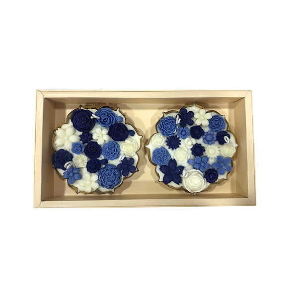 TIMELESS URLI GIFT BOX - SET OF 2 BLUE CANDLE