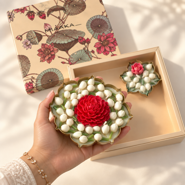 KATCHI KALI – MOGRA BLOOM CANDLE SET