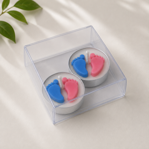 TINY FOOTPRINTS TEA LIGHT CANDLE - SET OF 2