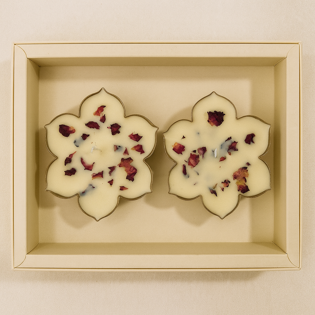 VELVET ROSE GIFT BOX - SET OF 2 ROYAL URLI CANDLE
