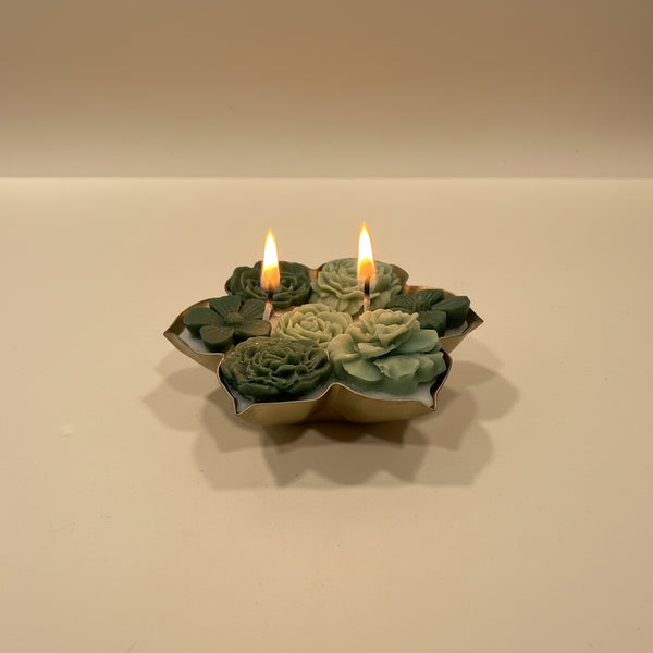 ROYAL URLI GIFT BOX - SET OF 2 GREEN CANDLE