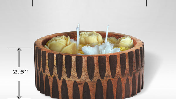 CUSTOMISED NAME VINTAGE ROOTS CANDLE - YELLOW COLOUR