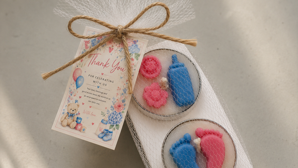 TINY BABY TEA LIGHT CANDLE - SET OF 2 NET PACKAGING