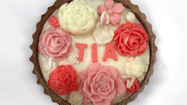 CUSTOMISED NAME VINTAGE ROOTS CANDLE - PINK COLOUR