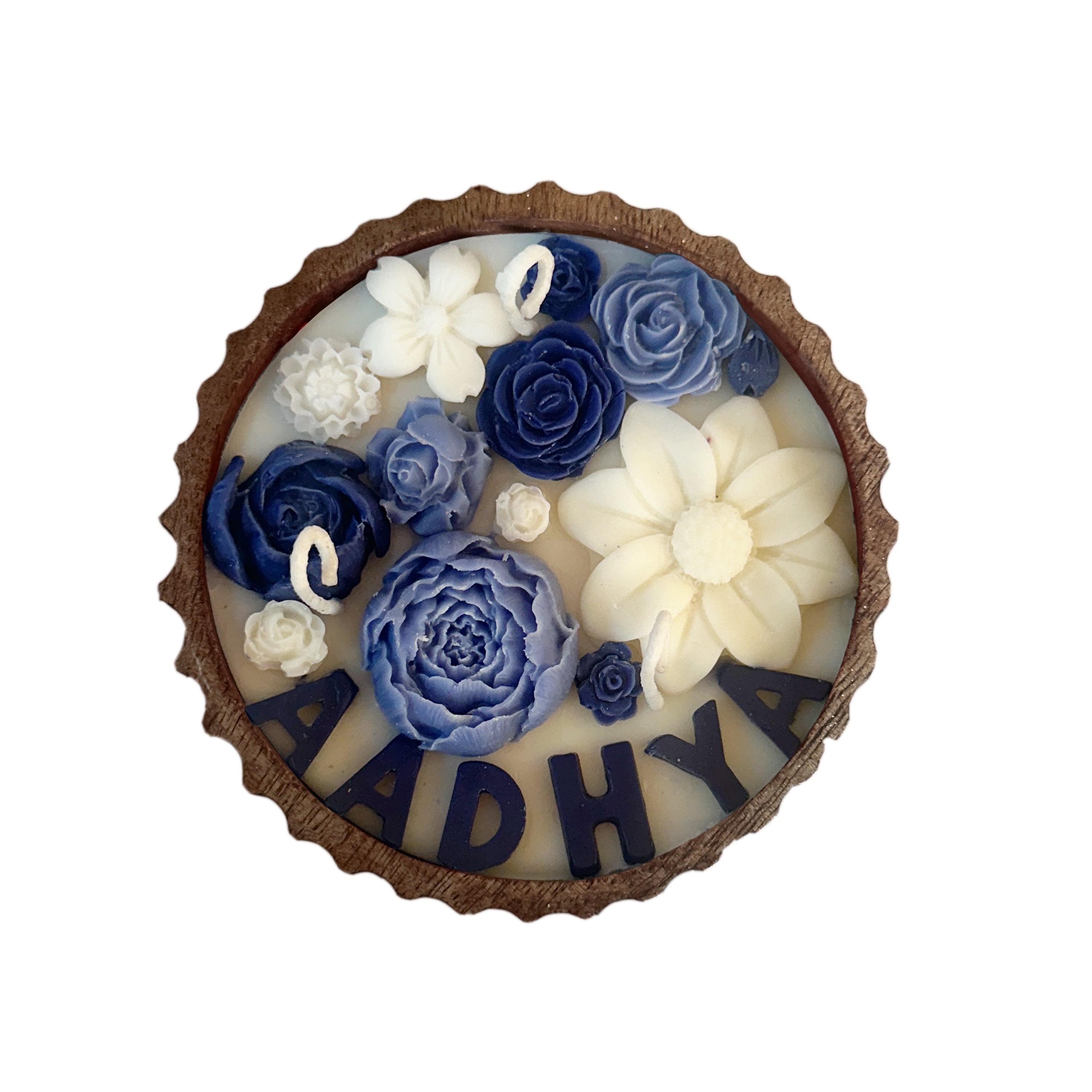 CUSTOMISED NAME VINTAGE ROOTS CANDLE - LAVENDER COLOUR