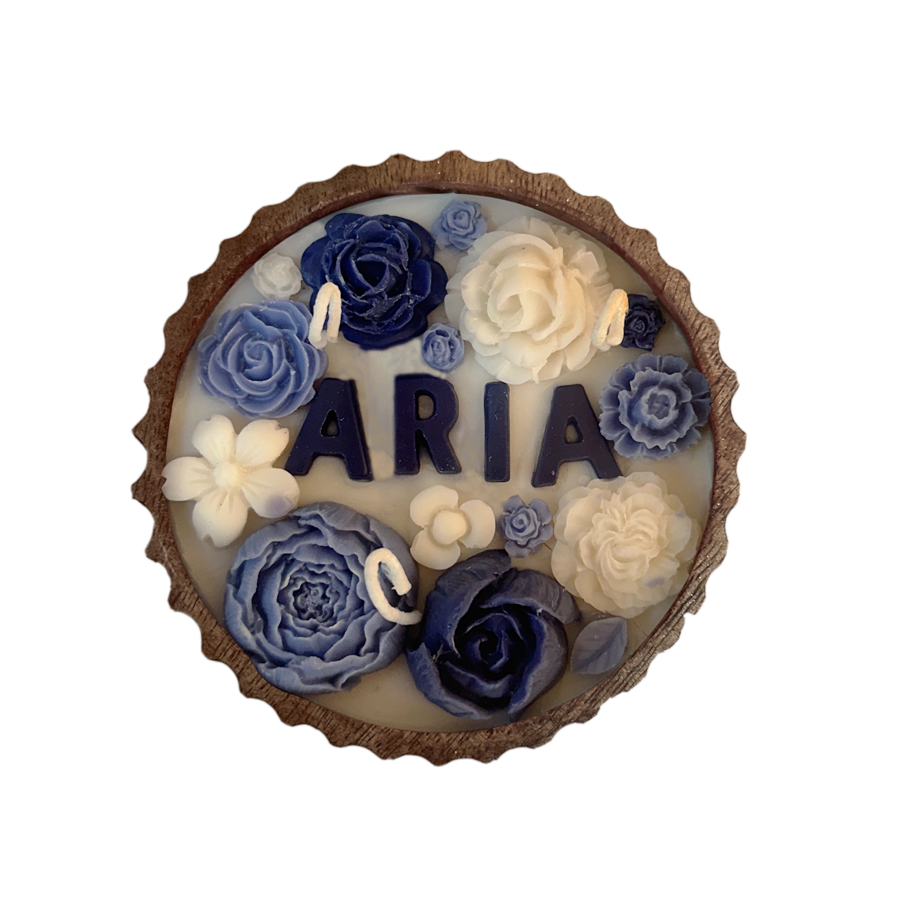 CUSTOMISED NAME VINTAGE ROOTS CANDLE - LAVENDER COLOUR