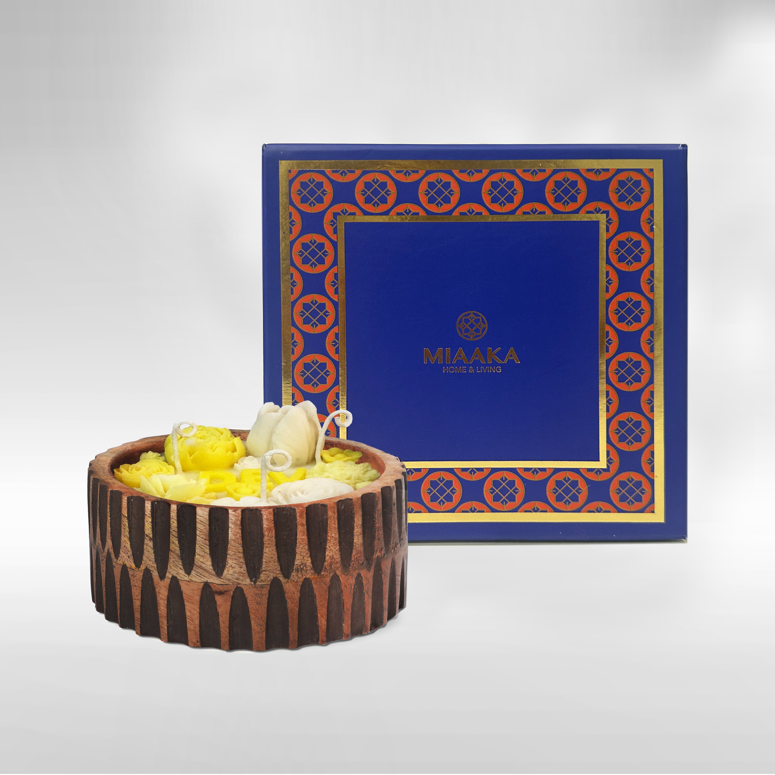 CUSTOMISED NAME VINTAGE ROOTS CANDLE - YELLOW COLOUR