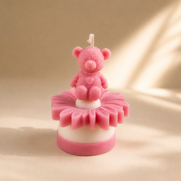 BLOOMING TEDDY BEAR CANDLE