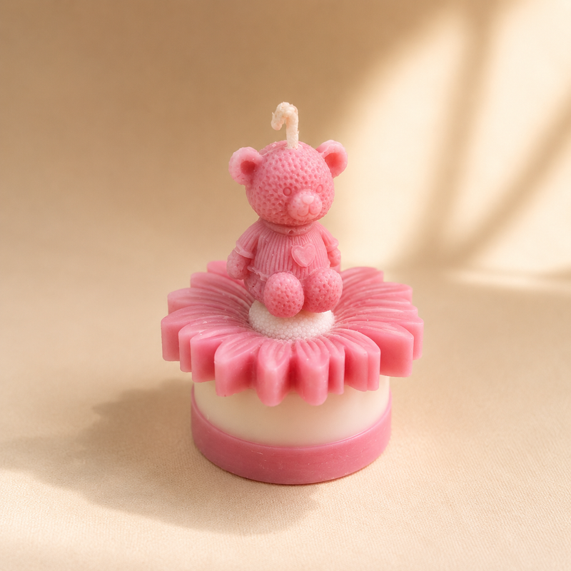 BLOOMING TEDDY BEAR CANDLE