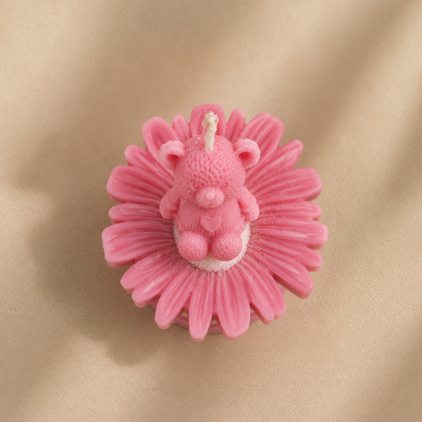 BLOOMING TEDDY BEAR CANDLE
