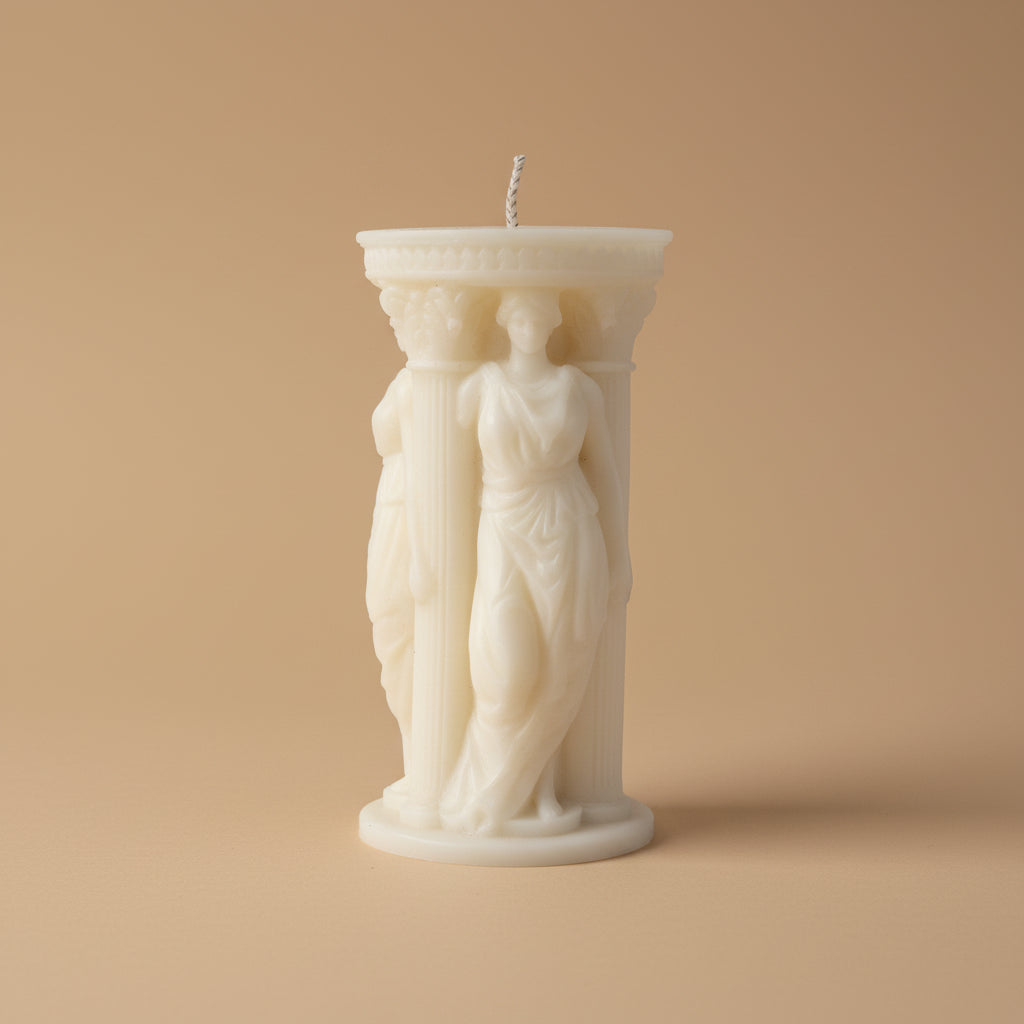 CARYATID MUSE PILLAR CANDLE