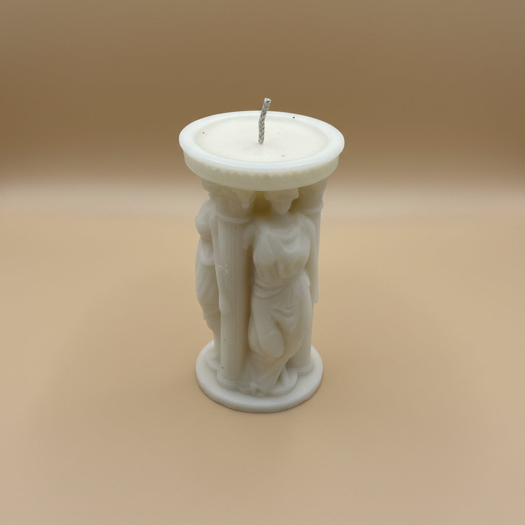 CARYATID MUSE PILLAR CANDLE