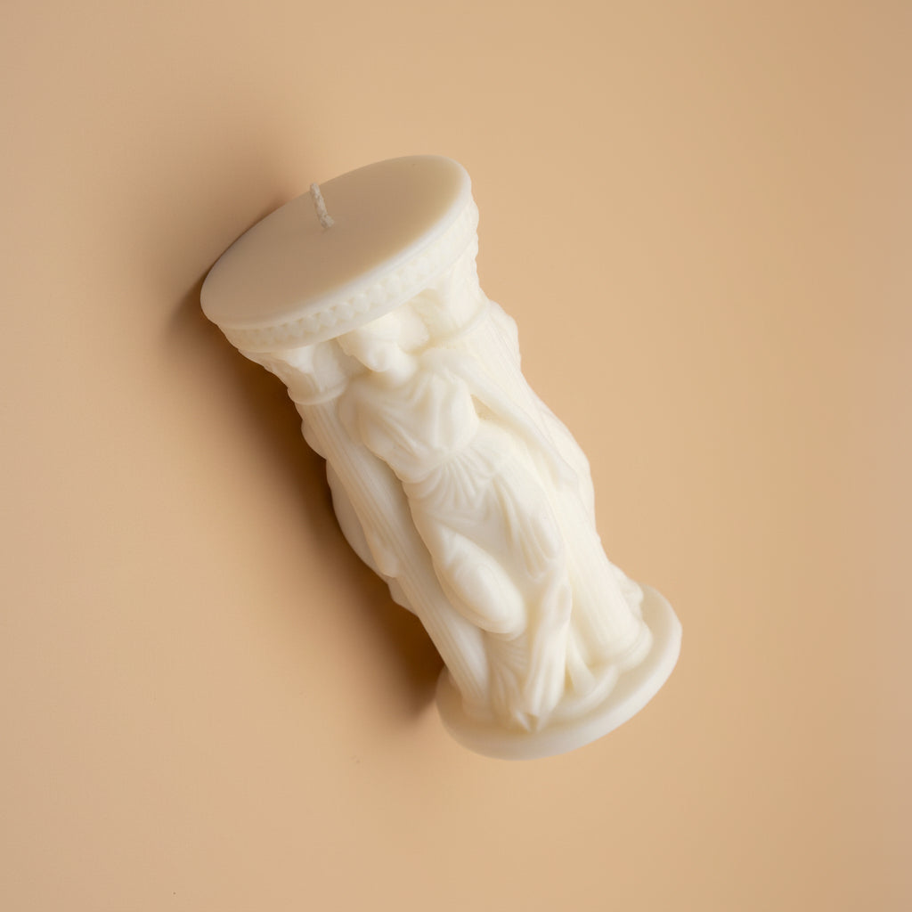 CARYATID MUSE PILLAR CANDLE