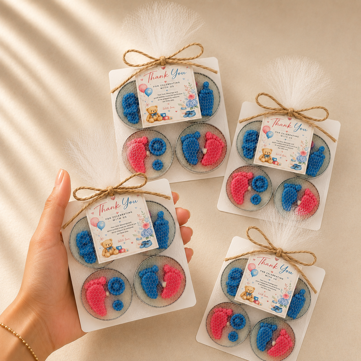 Welcome Baby - Pack of 4 Tealight Candles