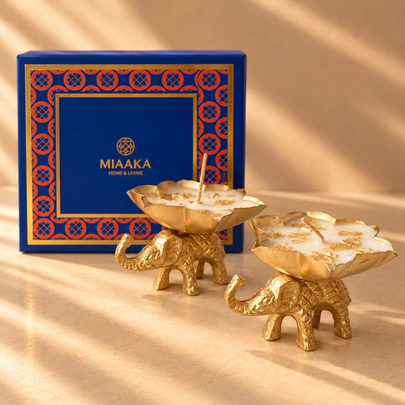 Elephant Urli Candle Set