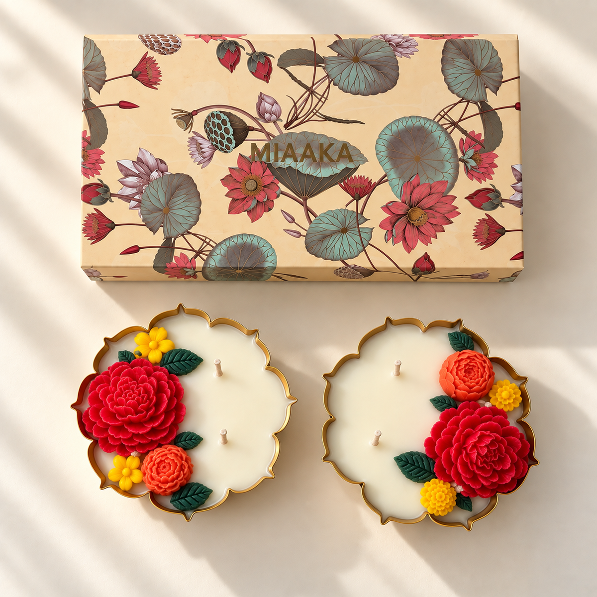 FLORAL SYMPHONY URLI CANDLE - SET OF 2