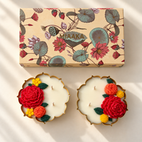 FLORAL SYMPHONY URLI CANDLE - SET OF 2