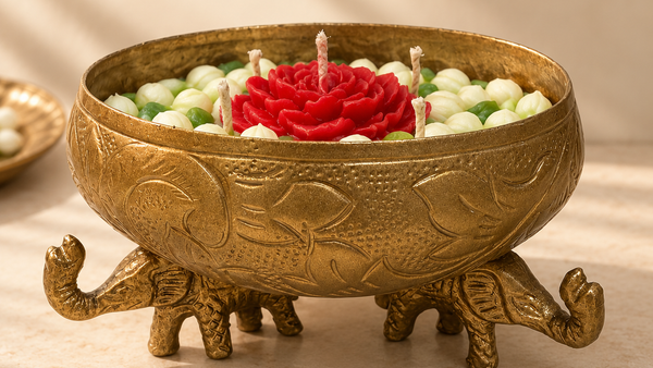 FLORAL UTSAV ELEPHANT CANDLE