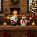 SANTA CLAUS AND SNOWMAN CANDLE - FESTIVE FRIENDS SET