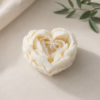 HEART ROSE FLOWER CANDLE