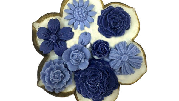 URLI GIFT BOX - SET OF 3 BLUE CANDLE