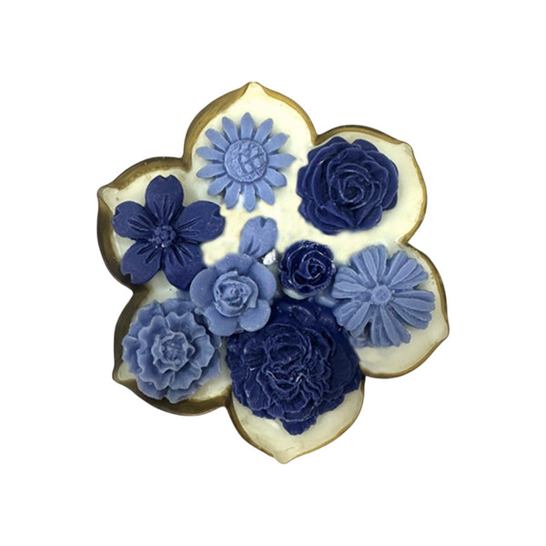 URLI GIFT BOX - SET OF 3 BLUE CANDLE