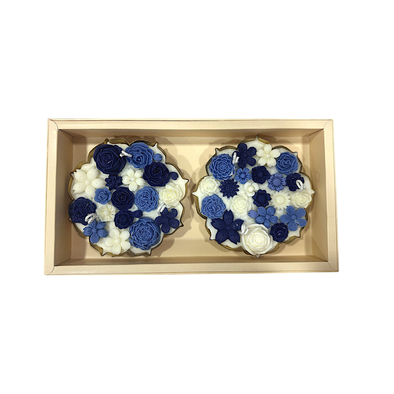 TIMELESS URLI GIFT BOX - SET OF 2 BLUE CANDLE
