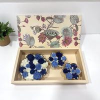 URLI GIFT BOX - SET OF 3 BLUE CANDLE