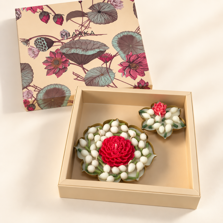 KATCHI KALI – MOGRA BLOOM CANDLE SET