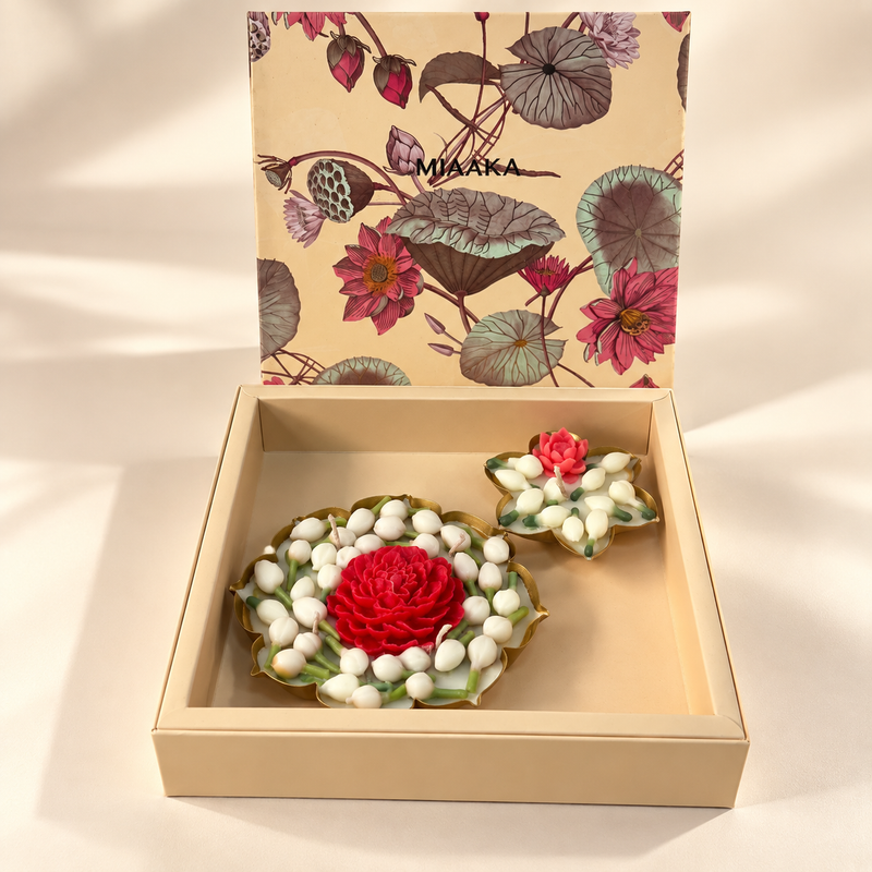 KATCHI KALI – MOGRA BLOOM CANDLE SET