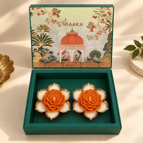 MARIGOLD BLOOM URLI CANDLE – SET OF 2