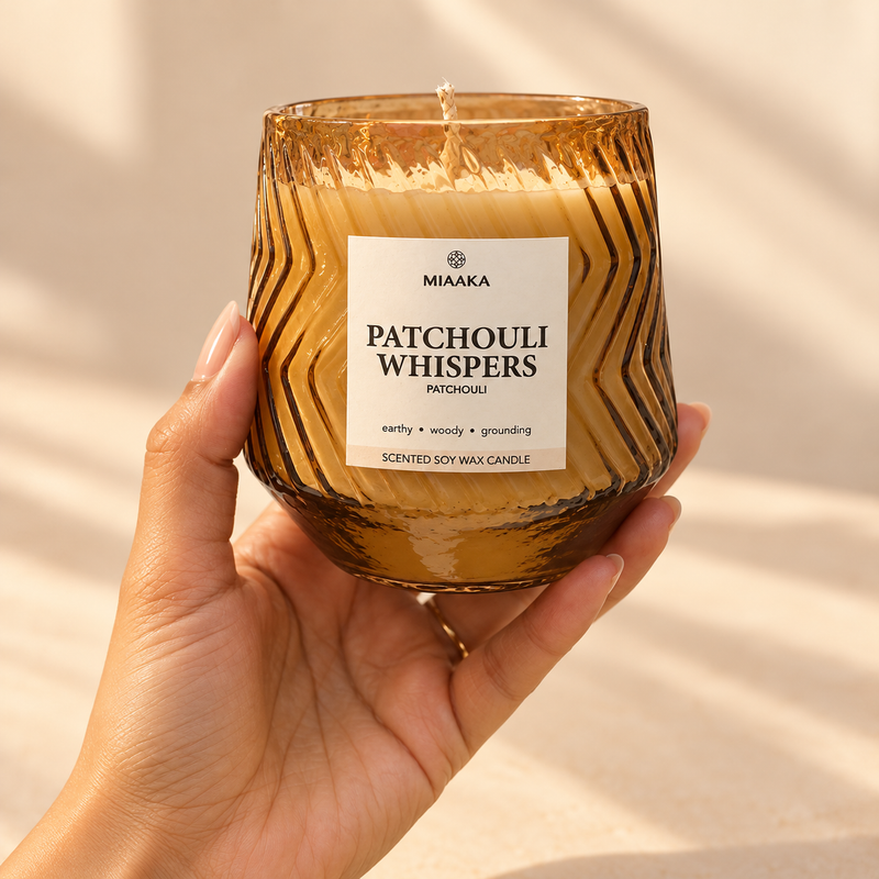 PATCHOULI WHISPERS – AMBER GLOW CANDLE