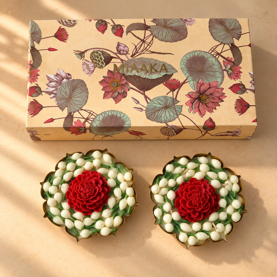 PEONY MOGRA CANDLE - SET OF 2