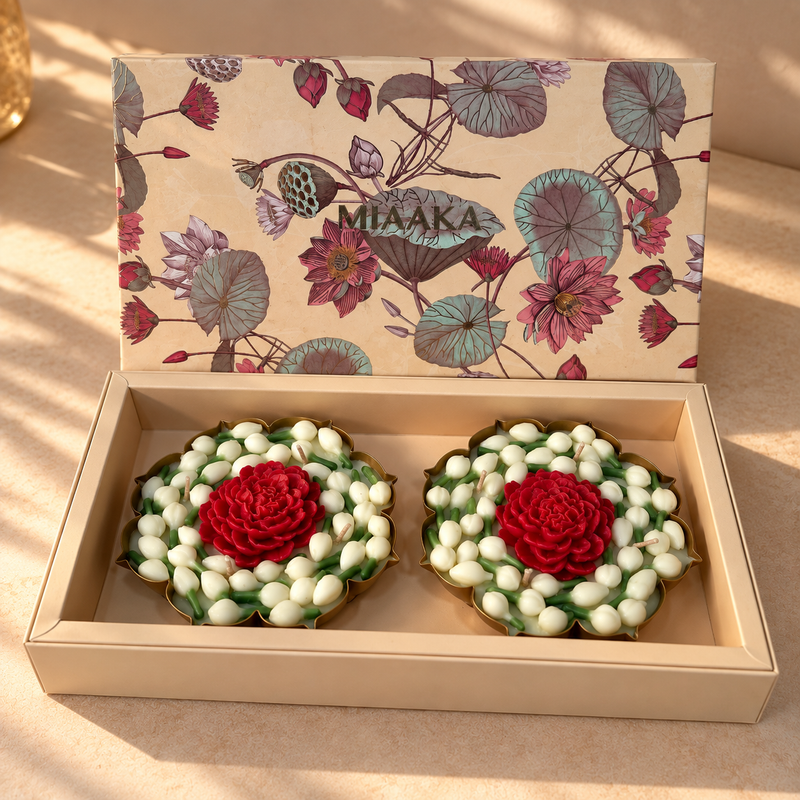 PEONY MOGRA CANDLE - SET OF 2