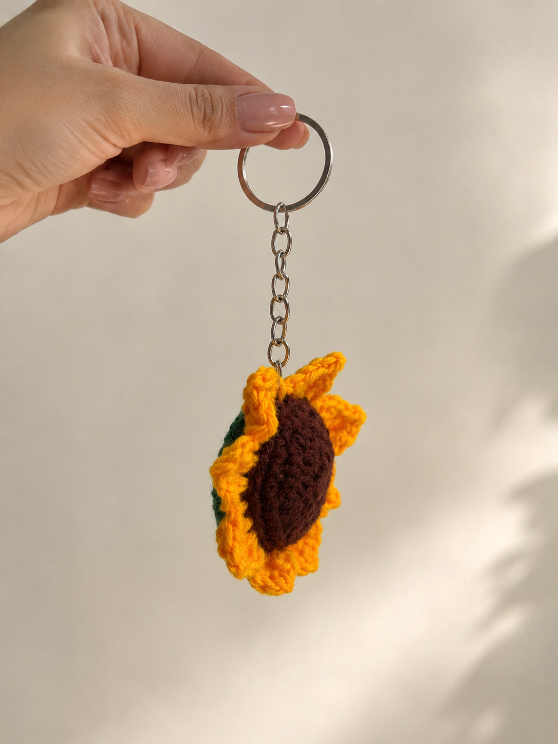 Sunflower Crochet Keychain