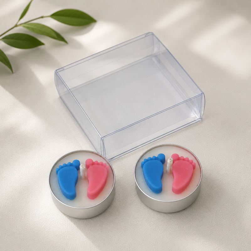 TINY FOOTPRINTS TEA LIGHT CANDLE - SET OF 2