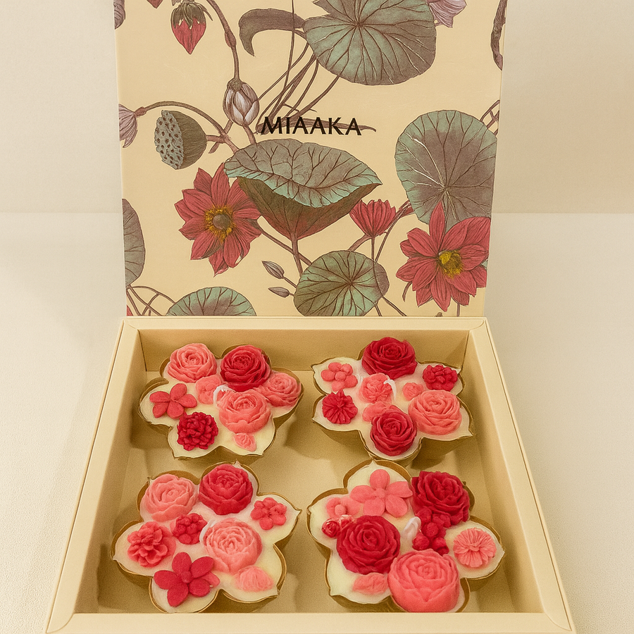 ROYAL URLI GIFT BOX - SET OF 4 RED CANDLE