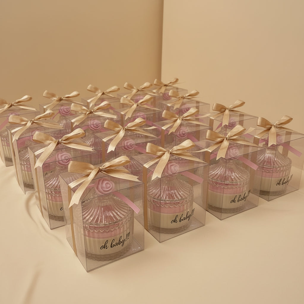 TINY TOES - IT'S A GIRL CANDLE