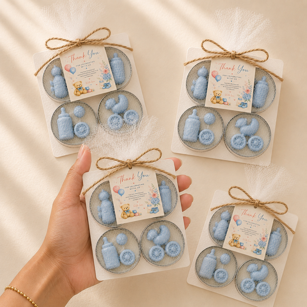 Welcome Baby Boy - Pack of 4 Tealight Candles