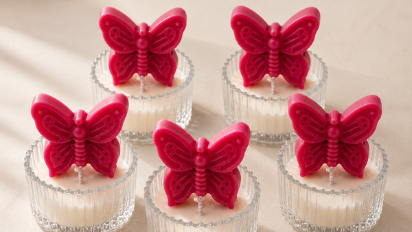 BUTTERFLY BLUSH CANDLE - PINK
