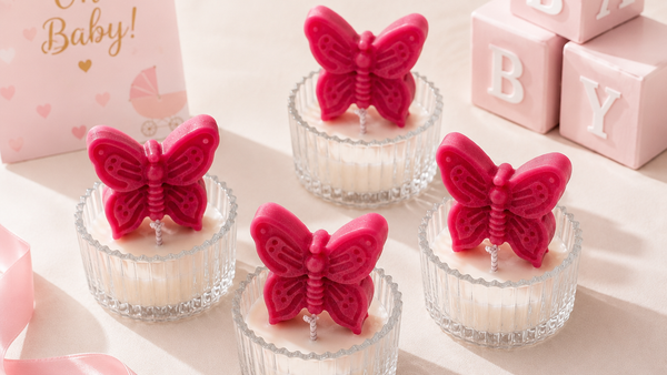BUTTERFLY BLUSH CANDLE - PINK