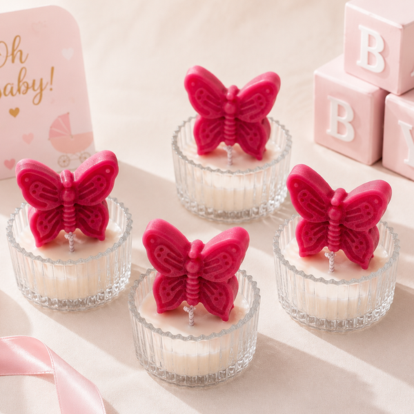 BUTTERFLY BLUSH CANDLE - PINK