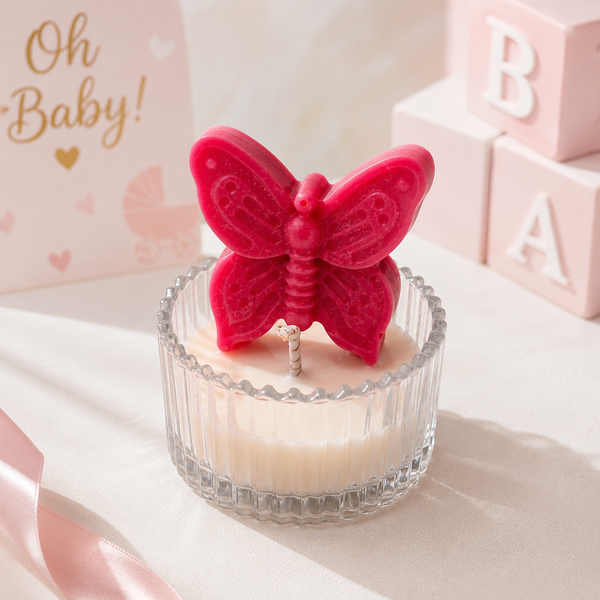 BUTTERFLY BLUSH CANDLE - PINK