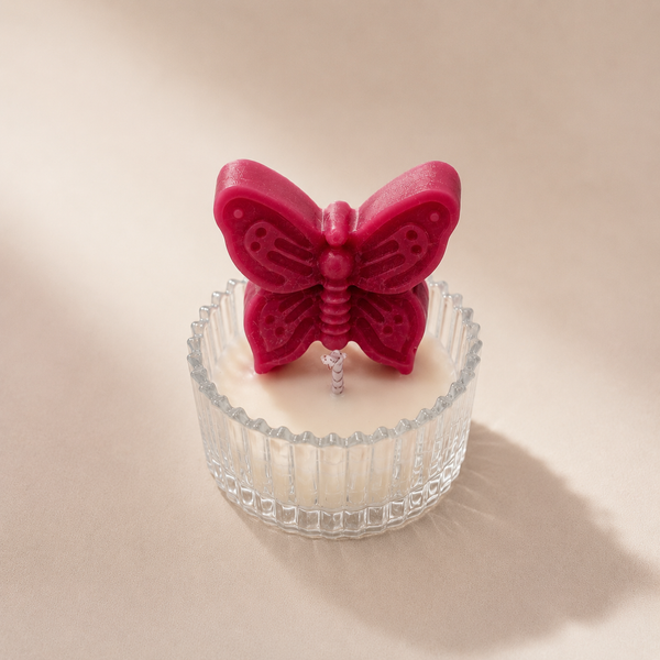BUTTERFLY BLUSH CANDLE - PINK
