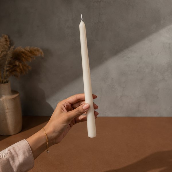 CLASSIC TAPER SOY WAX CANDLE - IVORY - SET OF 2