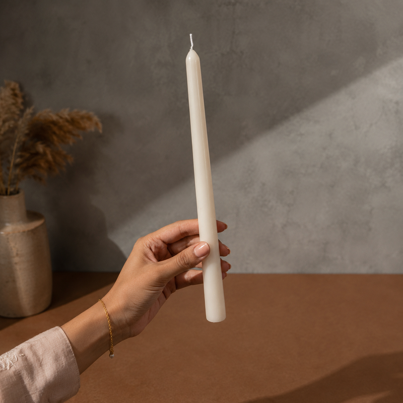 CLASSIC TAPER SOY WAX CANDLE - IVORY - SET OF 2