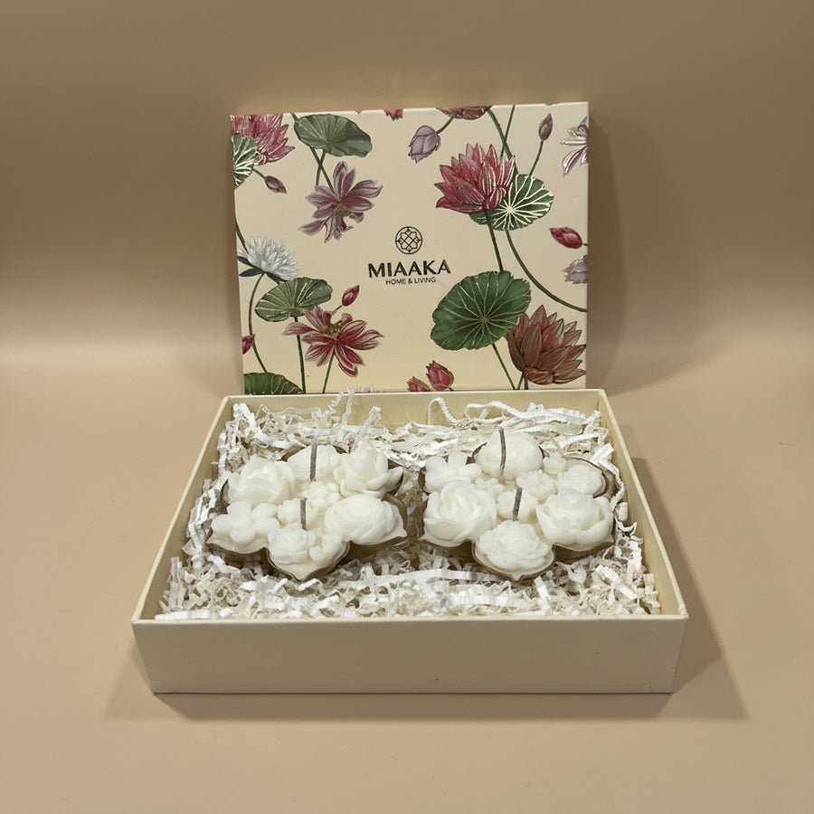 ROYAL URLI GIFT BOX - SET OF 2 WHITE CANDLE